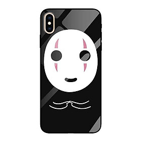 Ốp lưng kính cường lực cho iPhone Xs Max Nền Vô Diện Dễ Thương - Hàng Chính Hãng