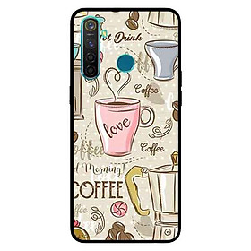 Ốp Lưng in cho Realme 5 Mẫu Họa Tiết Cà Phê - Hàng Chính Hãng