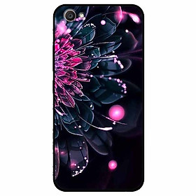 Ốp lưng in cho Vivo V5 Mẫu Mẫu Đơn Hồng Đen