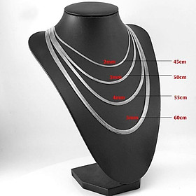 Vòng Cổ Nam -  nam nữ titan cao cấp sang trọng thép không gỉ  mì  trangsucpt kích cỡ 4mm PTDCNA43