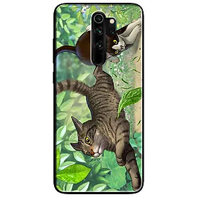 Ốp lưng in cho Xiaomi Redmi Note 8 Pro Mẫu Bắt Mèo