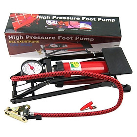 Dụng Cụ Bơm Hơi Dùng Chân High Pressure Tiện Lợi Chuyên Dùng Cho Xe Đạp, Xe Máy, Ô Tô