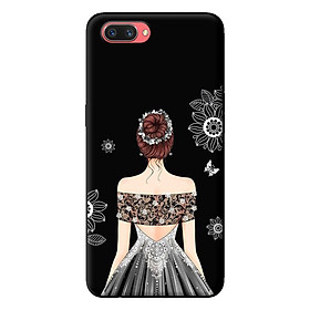 Ốp in cho Oppo A3s Cô Gái Váy Xám - Hàng chính hãng
