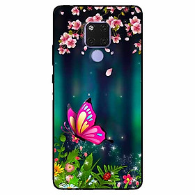 Ốp lưng dành cho Huawei Mate 20 mẫu Bướm Hồng