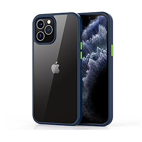 Ốp lưng trong suốt iPhone 12 Pro Max hiệu Likgus viền màu - Hàng chính hãng
