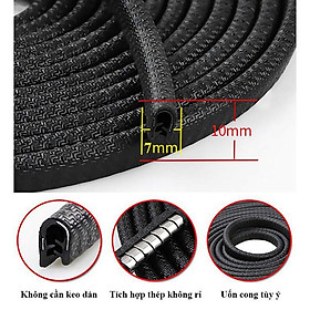 Gioăng tốt Cuộn dái 8 mẹt nẹp viền chống xước ,va đập viền cửa lõi thép siêu bền cho ô tô xe hơi 