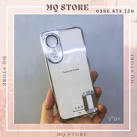 Ốp lưng cho Oppo A98 5G lưng trong viền màu cạnh vuông bảo vệ camera ( hàng chính hãng)