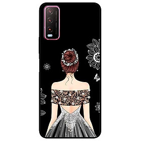 Ốp lưng dành cho Vivo Y20 - Y20s - Y12s mẫu Cô Gái Váy Xám