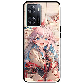 Ốp lưng cho Oppo A15 - A15S - A17 - A17K - A57 4G - A94 5G - A95 5G - Anime Cô Gái Tóc Hai Màu - Hàng Chính Hãng