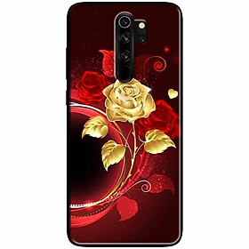 Ốp lưng dành cho Xiaomi Redmi Note 8 Pro mẫu Nhánh Hồng Vàng