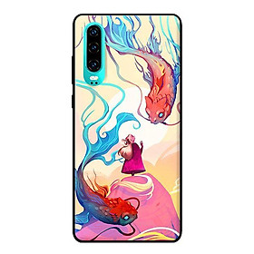 Ốp in cho Huawei P30 Cặp Cá Chép - Hàng chính hãng