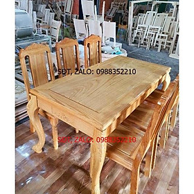 Bàn ăn 6 ghế gỗ Gõ cao cấp