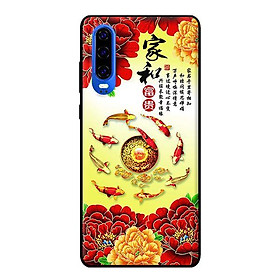Ốp lưng in cho Huawei P30 mẫu Hoa Mẫu Đơn Đỏ - Hàng chính hãng