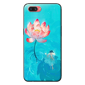 Ốp in cho Oppo A3s Thiếu Nữ Và Sen - Hàng chính hãng