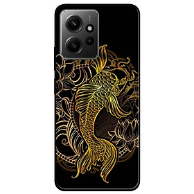 Ốp lưng cho Redmi Note 11 4G - Redmi Note 12 - Redmi Note 12 Pro - Redmi Note 12 Pro 5G - Cá Chép Vàng - Hàng Chính Hãng