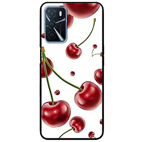 Ốp lưng dành cho Oppo A16 mẫu Cherry Nền Trắng