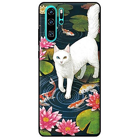 Ốp in cho Huawei P30 Pro Mèo Trắng - Hàng chính hãng