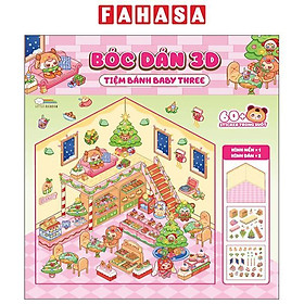 Sách - Bóc Dán 3D - Tiệm Bánh Baby Three (Tái Bản 2025)