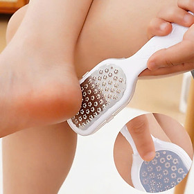 Dụng Cụ Mài Chà Gót Chân Tẩy Da Chết Inox vân xịn sò Cây Chà Gót Inox TẶNG KEM