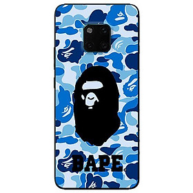 Ốp in cho Huawei Mate 20 Pro Bape Xanh Có Chữ - Hàng chính hãng