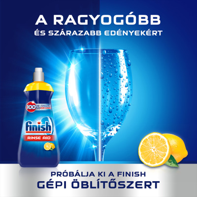 Nước làm bóng và khô bát, đĩa Finish Dishwasher Shine & Dry Lemon 400ml QT017390 - hương chanh