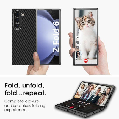 Ốp Lưng Cho Samsung Galaxy Z Fold 6 Sợi Carbon Chống Sốc hiệu X-Level Nanofiber Siêu Mỏng Chống Bám Vân Tay Bảo Vệ Camera - Hàng chính hãng