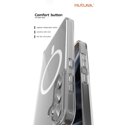 Ốp Lưng Trong Suốt cho Samsung Galaxu S25 Ultra hiệu Mutural Ice Trong Suốt Viền Chống Sốc Hỗ Trợ Sạc Không Dây Magnetic - Hàng chính hãng
