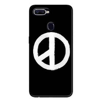 Ốp Lưng in cho Realme 2 Pro Mẫu Peace Y Nền Đen - Hàng Chính Hãng