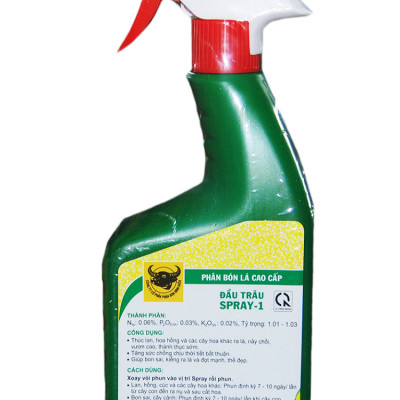 Combo 3 chai phân bón lá pha sẵn cho Hoa lan và cây cảnh dạng xịt Đầu Trâu Spray 1 (500ml/chai)