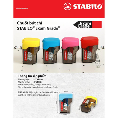 Hộp 24 chuốt bút chì STABILO Exam Grade 4 màu (PS4538/24)