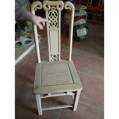 Bộ bàn ghế ăn kiểu bàn tròn gỗ gụ