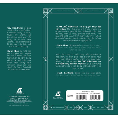 Sách - Làm Chủ Vận May - 8 Bí Quyết Thay Đổi Vận Mệnh - Gay Hendricks & Carol Kline - AZ Việt Nam