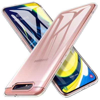 Ốp lưng silicon dẻo trong suốt cho Samsung Galaxy A80 / A90 hiệu Ultra Thin siêu mỏng 0.6mm - Hàng nhập khẩu