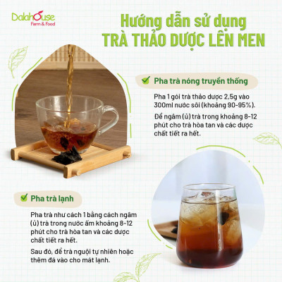 Trà Ngủ Ngon Dalahouse Hộp 50g - Thanh Nhiệt, Mát Gan, Cải Thiện Giấc Ngủ, Tốt Cho Tim Mạch, Giảm Cân, Eatclean, Healthy