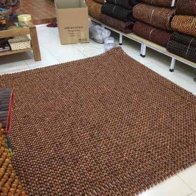 Chiếu Hạt Gỗ Hương Cao Cấp - Kích Thước 1,8mx2m hạt 1.8cm ( video , hình thật ) 