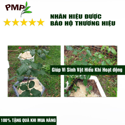 Combo 1 túi giá thể bã mía 500g & 1 túi vỏ lạc 1Kg dập nhỏ PMP để trộn đất, phủ bề mặt trồng cây