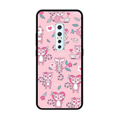 Ốp Lưng in cho Vivo V17 Pro Mẫu Gấu Chó Nền Hồng - Hàng Chính Hãng