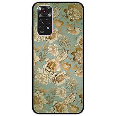 Ốp lưng dành cho Xiaomi Redmi Note 11 4G - Redmi Note 11 5G / Redmi Note 11T 5G / Redmi Note 11S 5G  - Hoa Chim Nền Xanh