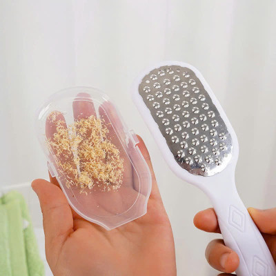 Dụng Cụ Mài Chà Gót Chân Tẩy Da Chết Inox vân xịn sò Cây Chà Gót Inox TẶNG KEM