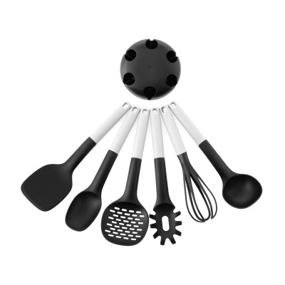 Bộ dụng cụ 6 món silicon SUNRISE (xẻng chiên, xào, vá múc canh, vá dài, phết)