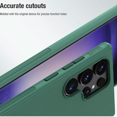 Ốp lưng sần chống sốc cho Samsung Galaxy S25 Ultra mặt lưng nhám hiệu Nillkin Super Frosted Shield Pro cho mặt lưng nhám chống trơn trượt tay, khả năng chống sốc cực tốt, chất liệu cao cấp - Hàng nhập khẩu