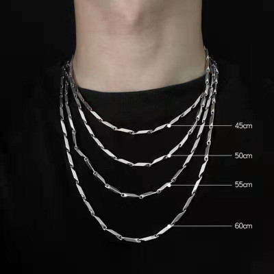 Dây chuyền nam titan cao cấp sang trọng inox thép không gỉ hỏa tiển trơn trangsucpt cỡ 3mm PTDCNA13