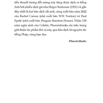 Chéri (Bản in giới hạn bìa cứng có áo khoác)