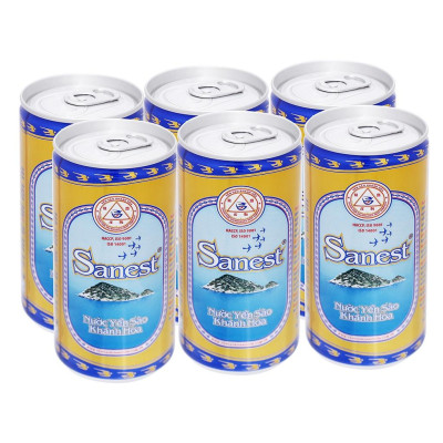 CHÍNH HÃNG Nước Yến Sào Khánh Hòa Sanest Lon 190Ml, Khay 30 Lon - 001K30-7.5%