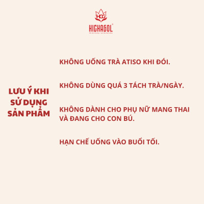 Trà Atiso đỏ nguyên vị Hichagol 100% từ thiên nhiên, hỗ trợ giảm cân, giảm cholesterol,...