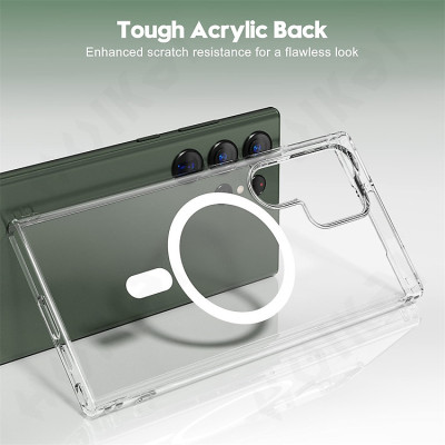 Ốp lưng trong magnetic cho Samsung Galaxy S24 Ultra / S24 Plus / S24Ultra 5G siêu mỏng 0.2 mm, độ trong tuyệt đối, chống trầy xước, chống ố vàng, tản nhiệt tốt – Hàng chính hãng