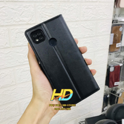 Bao Da Dạng Ví Dành Cho Redmi 10A Chính hãng Hanman Có Ngăn ví đựng tiền và thẻ, có quai gài chắc chắn - hàng chính hãng