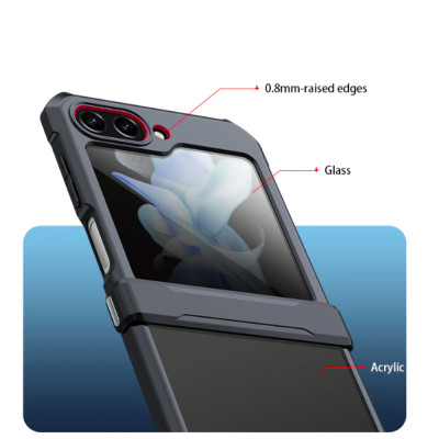 Ốp lưng cho SamSung Galaxy Z Flip 5 hiệu XUNDD cao cấp chống sốc mặt lưng trong -hàng nhập khẩu