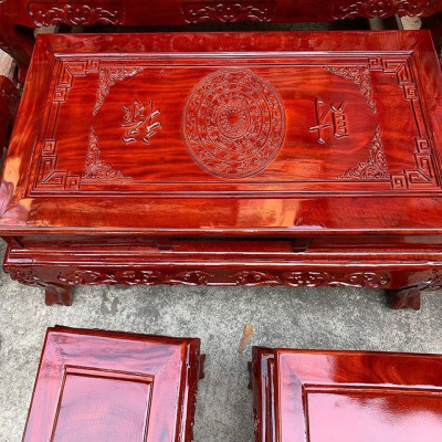 Bộ Bàn Ghế Nghê Đỉnh Rồng Phương Gỗ Xà Cừ
