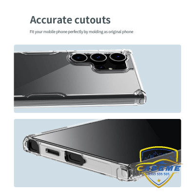 Ốp lưng cho Samsung S24 Ultra, Samsung S24 Plus, Samsung S24 hiệu Nillkin Nature TPU Pro bảo vệ camera, chống trơn, chống sốc cao cấp - Hàng chính hãng.